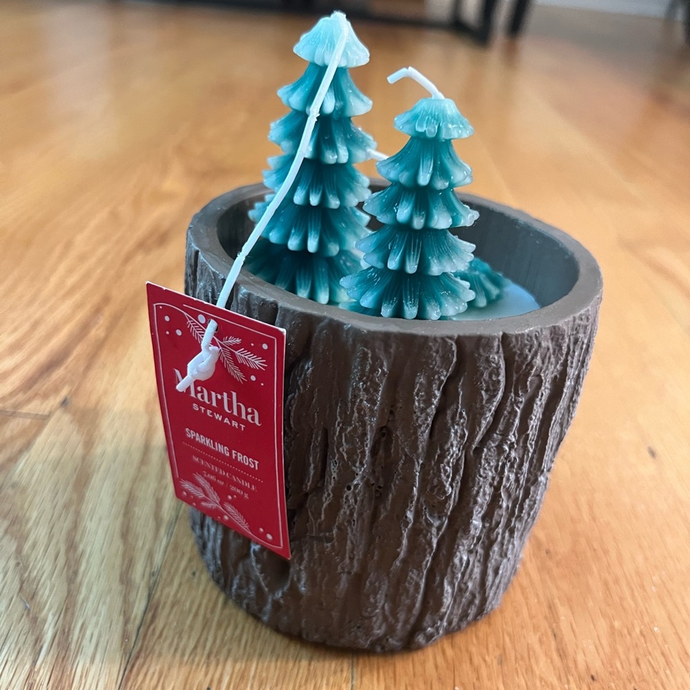 Viral Martha Stewart Winter Forest Candle In Wood